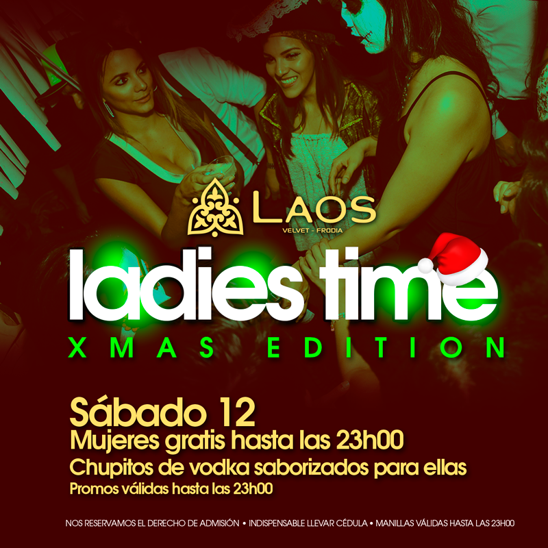 lolasbardiscotk's tweet photo. Ladies Time!
XMAS EDITION
MUJERES INGRESAN GRATIS HASTA LAS 23:00
#LAOSDISCOTECA https://t.co/FVBc4YpzXe