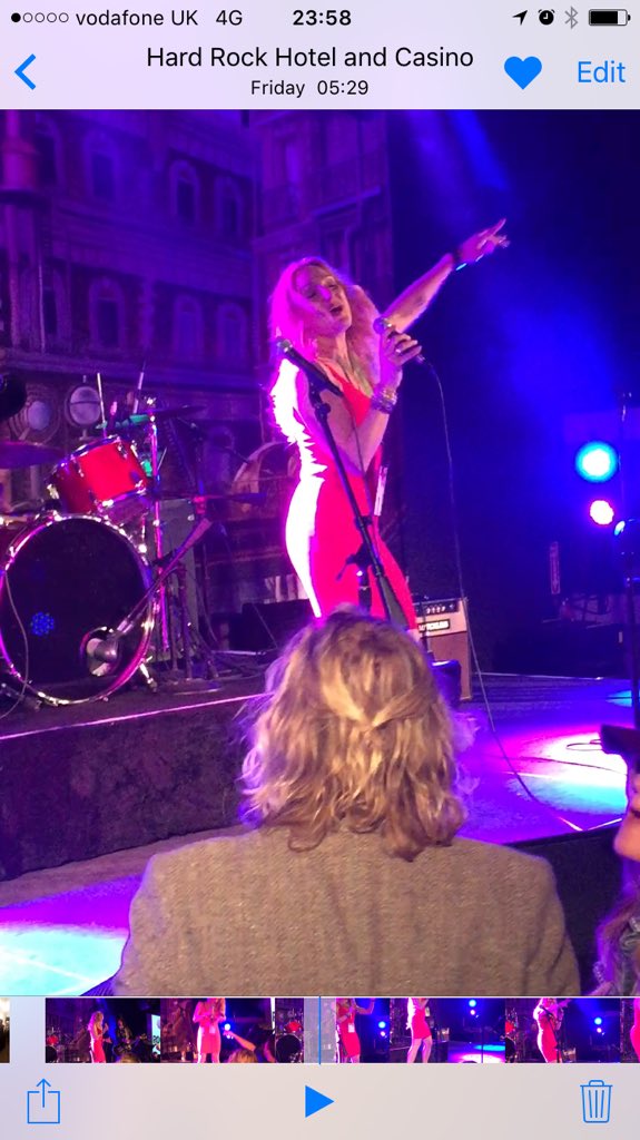 Just a quick reminder of @redhoteve taking to the stage at the #liveband #karaoke at the #Au2015 party