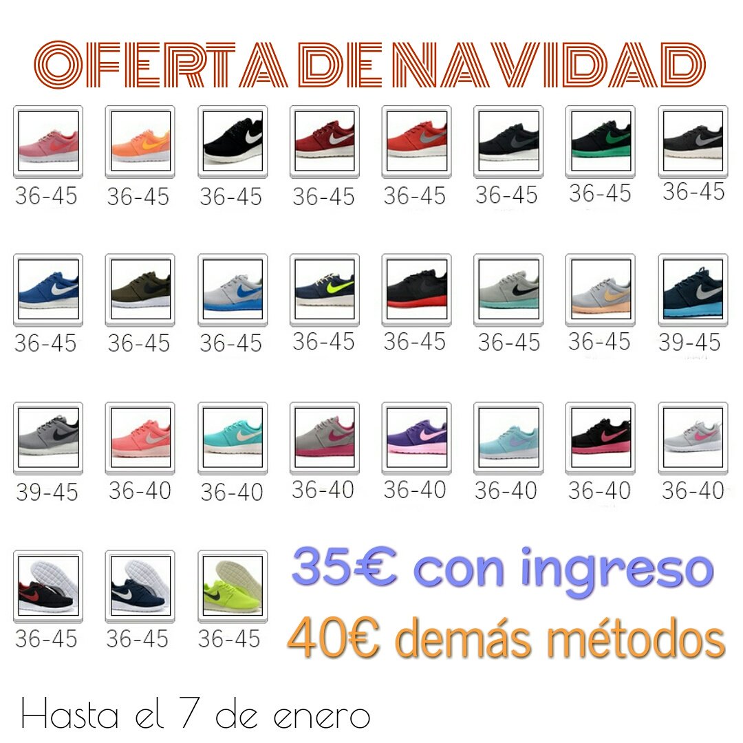 ThatStreetStyle's tweet image. APROVECHA NUESTRA OFERTA DE NAVIDAD, NO TE QUEDES SIN TUS ROSHE RUN