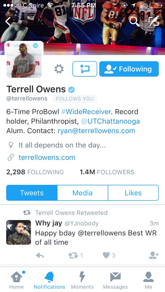 Happy Birthday from none other than our very own, Terrell Owens. Have a great day and thanks for being a Moc! 