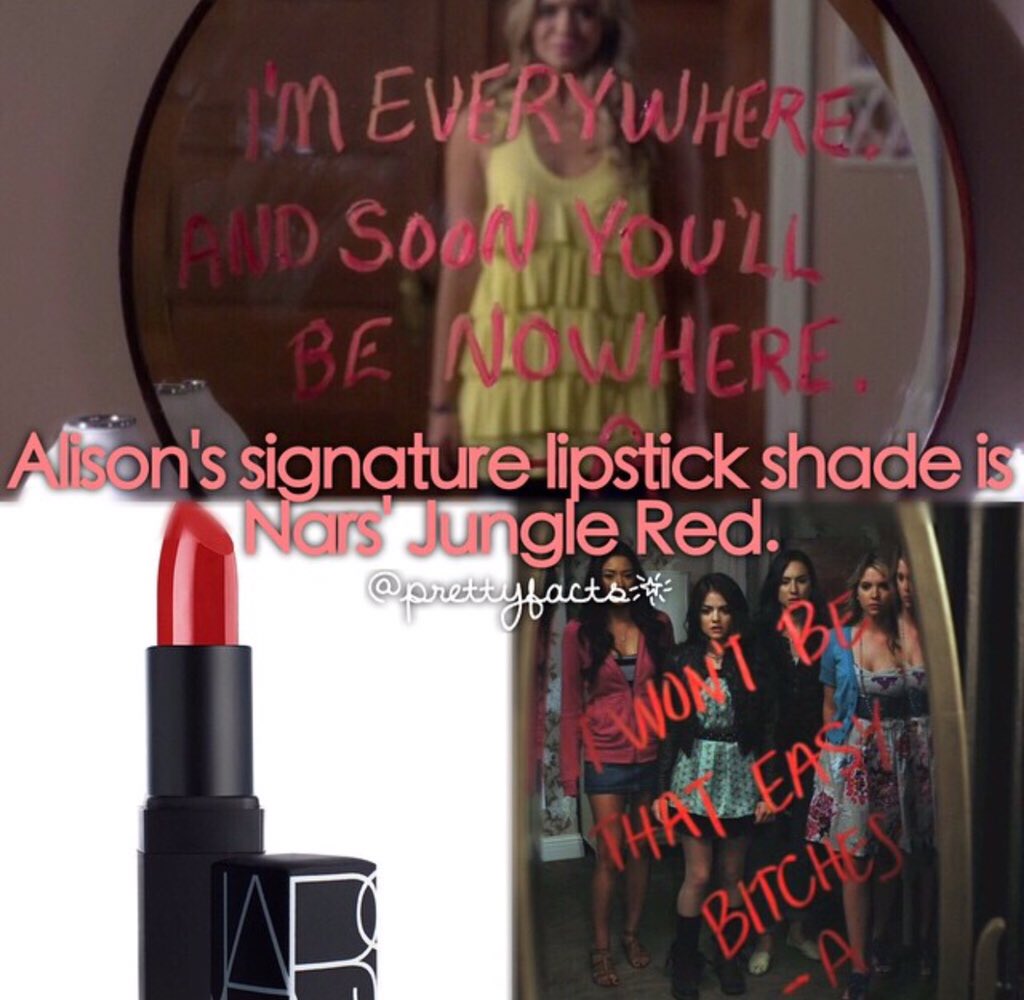 Pretty Little Dolls/ PLL on Twitter: "If you have friends that are PLL fans and frenzies what better gift to give than #NARS lipstick in jungle red https://t.co/QW8IgatdiO" /