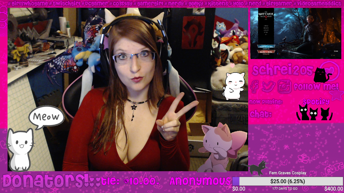 Schrei205's tweet photo. Hey guys, trying out a new #twitch stream layout tonight! Come watch! https://t.co/mTR18bCPNZ #gamergirl #pcgaming https://t.co/Uvqhq2ZDuQ