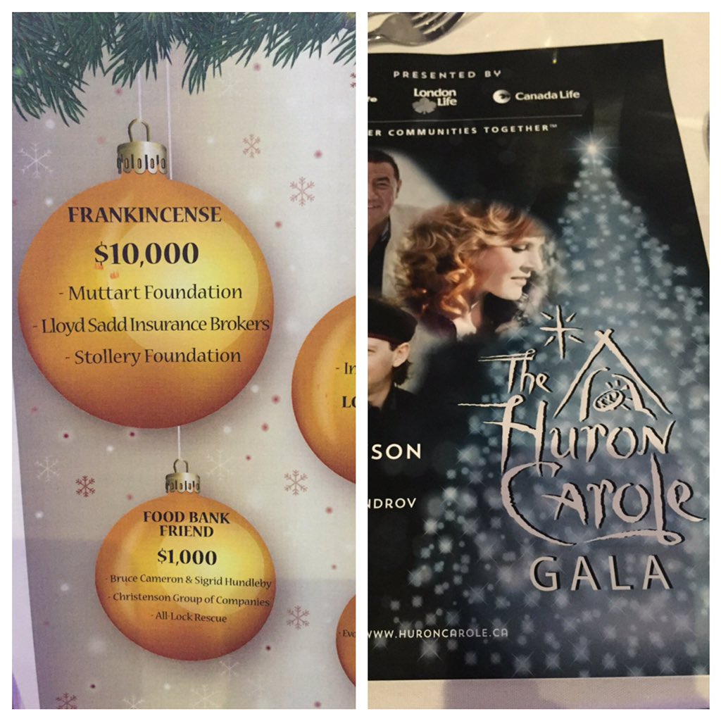HTaskey's tweet photo. @lloydsadd supporting Edmontons Food Bank! The Huron Carole Gala https://t.co/cnOhpkU7ON