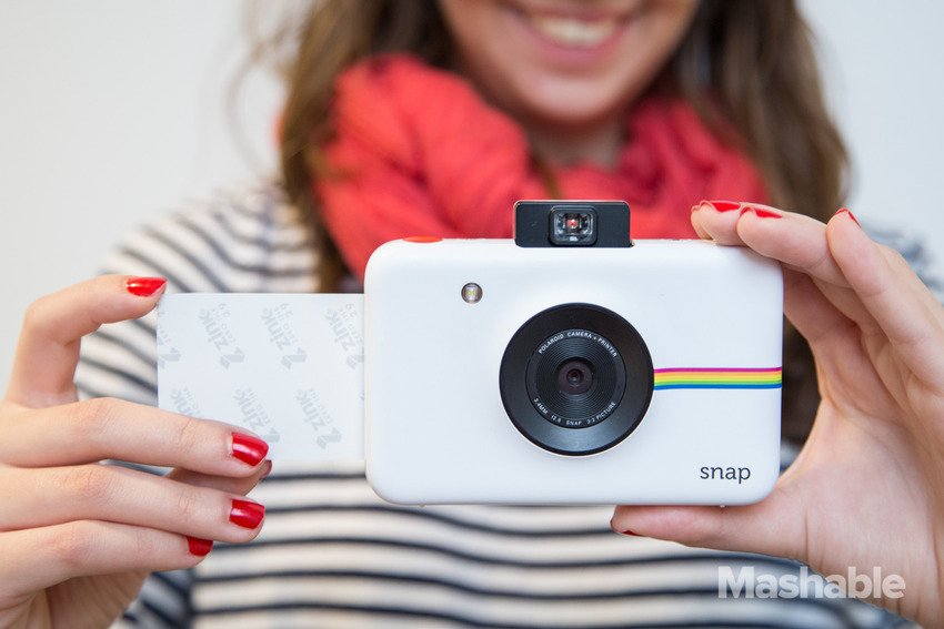 Printing photo stickers is fast, easy and cheap with Polaroid's $99 Snap camera on.mash.to/1SKHS75