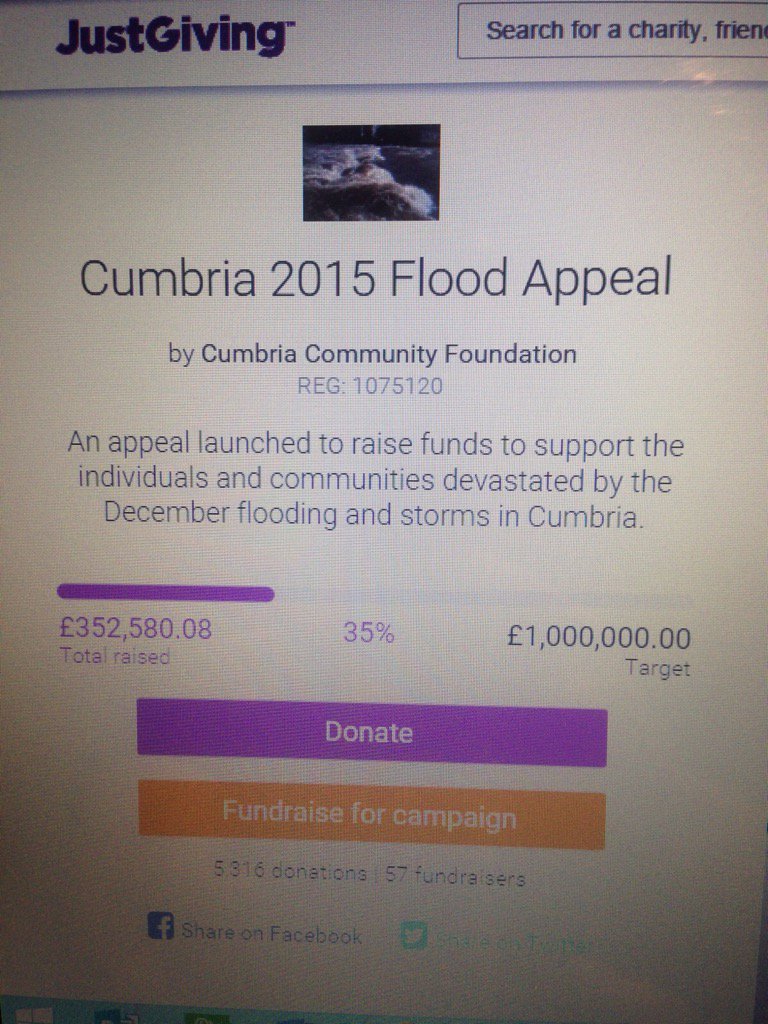#Cumbriafloodsappeal