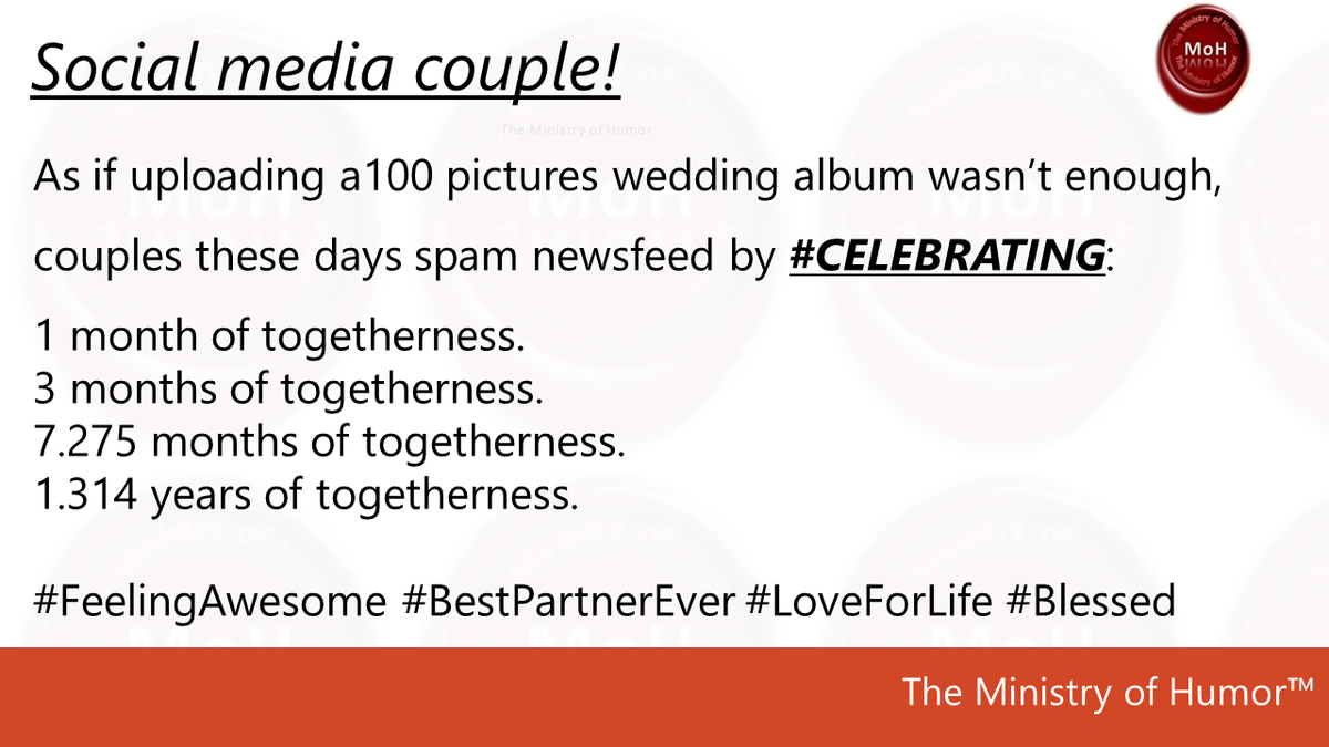 Dedicated to the couples who believe in #CelebratingTogetherness on social media!