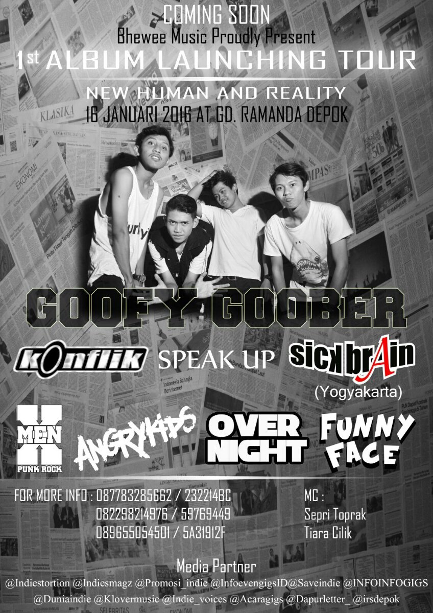 Launching 1st Album @GG_PopPunk edisi depok at Ramanda Building with Konflik,Speak Up,Sick Brain.Need more Band!