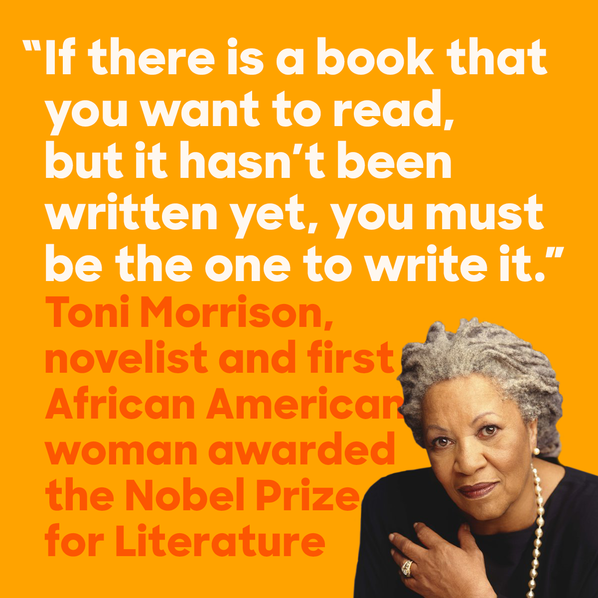 HillaryClinton's tweet photo. On this day in 1993, Toni Morrison became the first African American woman to accept the @NobelPrize in Literature. https://t.co/FPnbfLOVc0