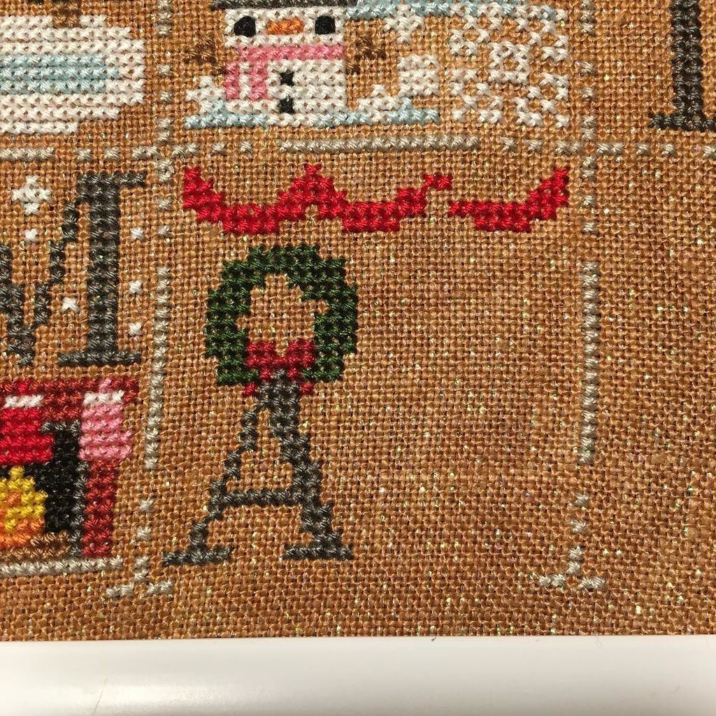 stitchedbyjessa's tweet photo. Some progress on the A square! #slowstitcher #thefrostedpumpkinstitchery #christmascelebrationsampler #crossstitch … https://t.co/RVkeXE3LO1