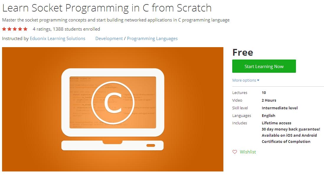 redstarcoupons's tweet image. RT orchidido Learn Socket Programming in C from Scratch
#udemy #coupon #SocketProgramming #C #scratch 
…