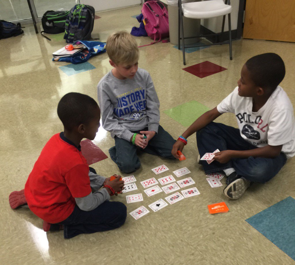 alabasterYMCA's tweet photo. Math lesson disguised in a card game. #KidzMath #CloseTheGap #YMCA https://t.co/wDT7ZgZeGd