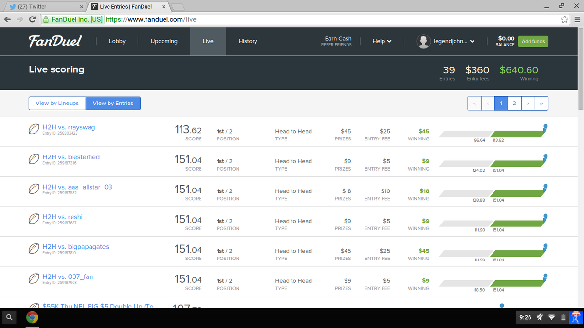 DFSPlug's tweet image. New fantasy NBA/NFL group Twitter account, I'd like to introduce by showing my winnings