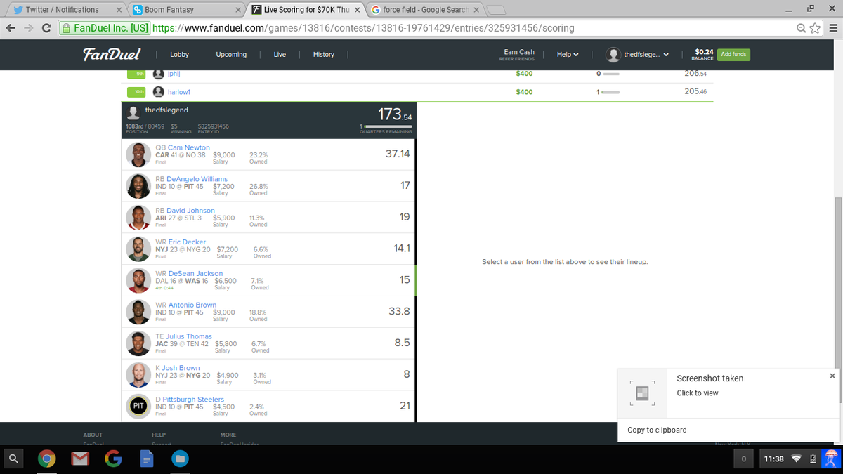 DFSPlug's tweet image. New fantasy NBA/NFL group Twitter account, I'd like to introduce by showing my winnings