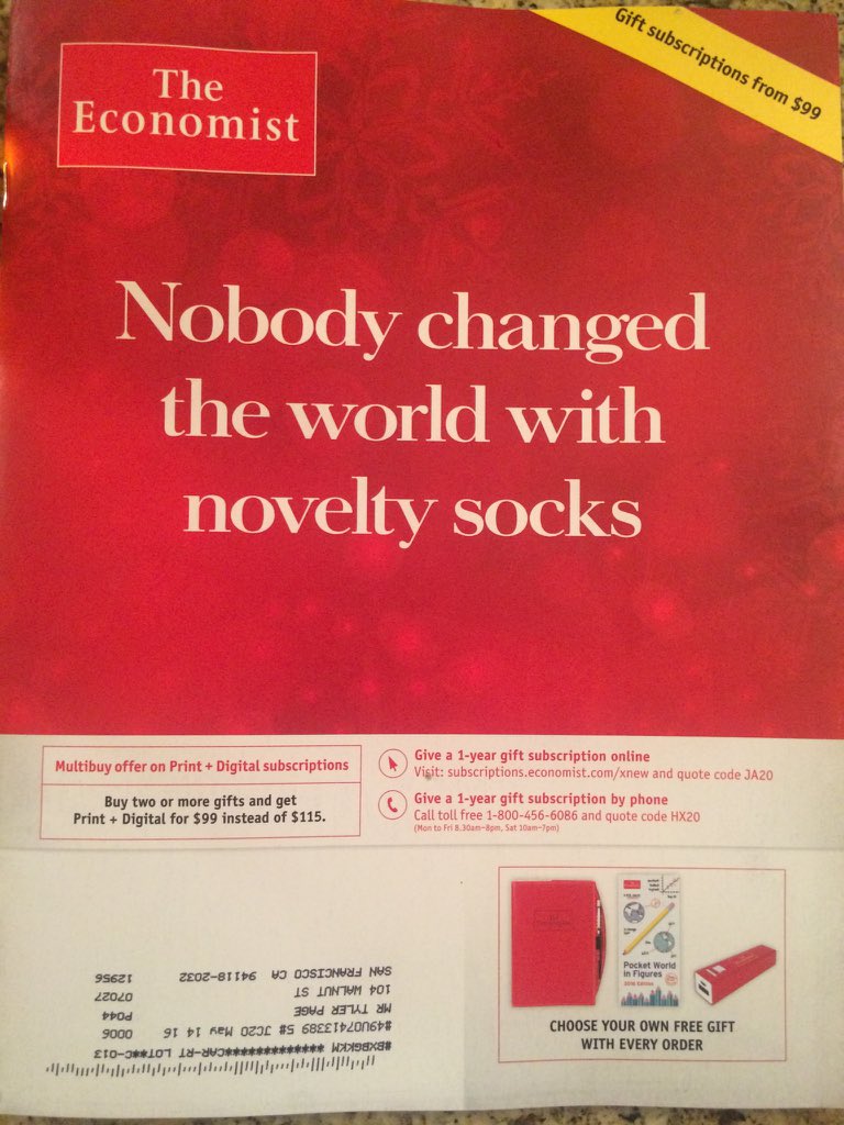 SwapSocks's tweet photo. .@TheEconomist it's all about how you change the way ppl see the world. Opportunity is the ultimate goal. #swapsocks https://t.co/YZ0chKsWLW