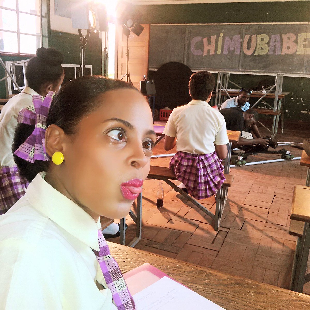 TheeSalmaSky's tweet photo. BTS #Chimubabe (*) Official Music Video. When Being A Cheeky School Girl Matters! :P  https://t.co/OBhCmxwcKy https://t.co/jPPhQW8M44