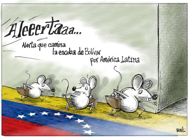 bonilcaricatura's tweet photo. ¡Aleeerta...alerta q camina la escoba d Bolívar x América Latina! https://t.co/heCoe5yzgt