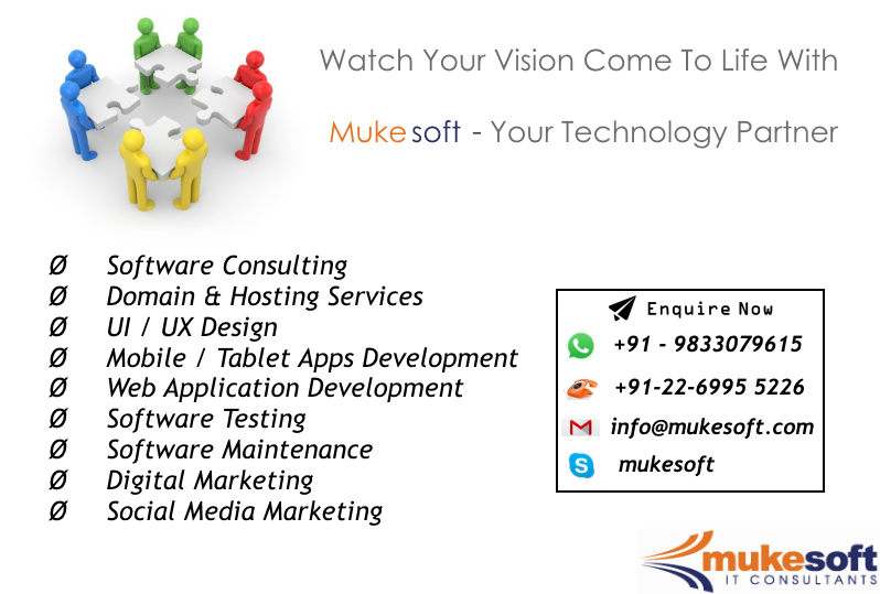 Mukesoft's tweet photo. What does #technology Partner mean ?

For inquiry call on +91 22 6995 5226 or email @ info@mukesoft.com https://t.co/PQISAZdQgh