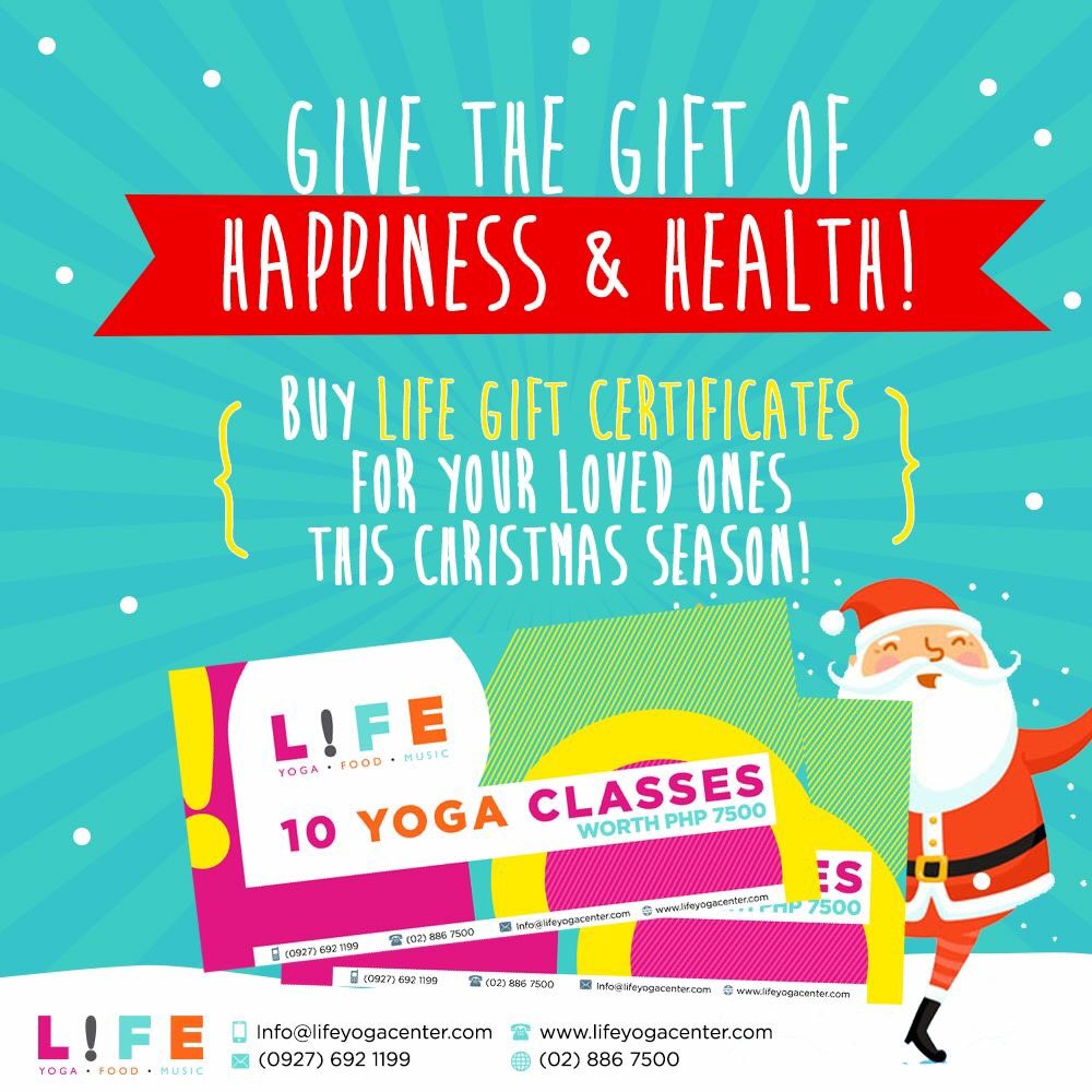 MegaworldMalls's tweet image. Gift Suggestion: LIFE Yoga Christmas GC's!
#LIFEyogaBGC
#burgoscircleatFTC #forbestowncenter