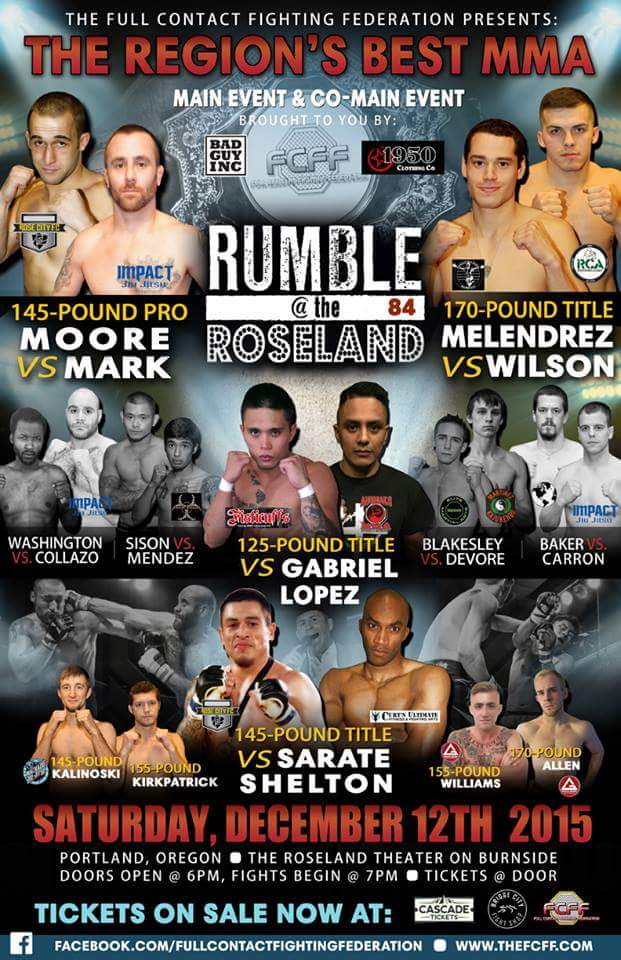 THE_FCFF's tweet photo. 5 DAYS!!! #RUMBLE84 #TICKETSONSALENOW #BRIDGECITYFIGHTSHOP #CASCADETICKETS.COM #THEFCFF.COM https://t.co/tIY1STNdX1