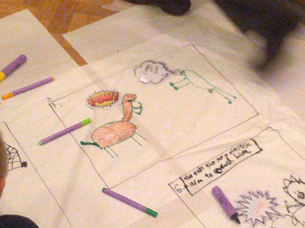 Year3StMichaels's tweet photo. Creating our Ancient Greek comic strips. The adults are probably having more fun than the children. https://t.co/m0HSWP9eaV