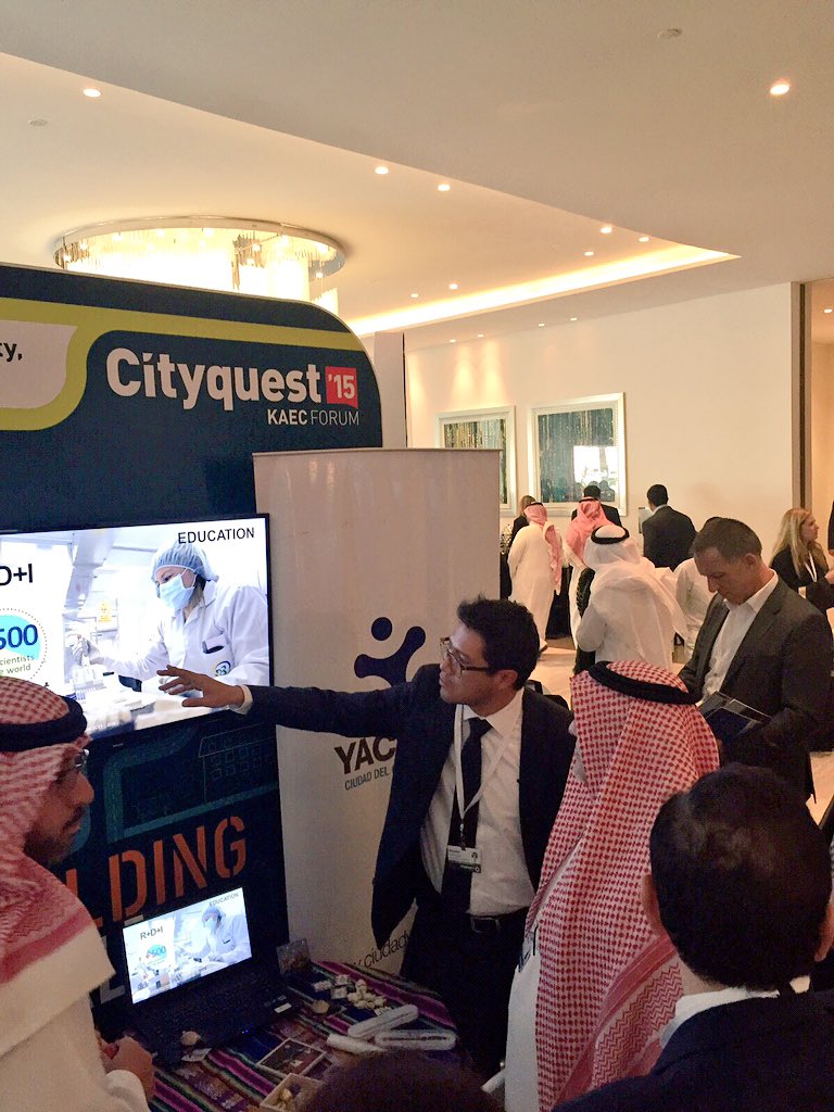 SiembraEP's tweet photo. [AHORA] .@CiudadYachay participa en el "Cityquest 2015 - KAEC Forum" en #ArabiaSaudita para Nuevas Ciudades #Yachay https://t.co/qDI6RtmZJl