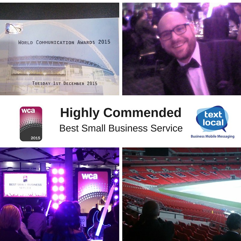 webexinteract's tweet photo. Textlocal are Highly Commended for the Best Small Business Service award at #WCA15 https://t.co/G5m85J8diW https://t.co/EHvnlJY7sO