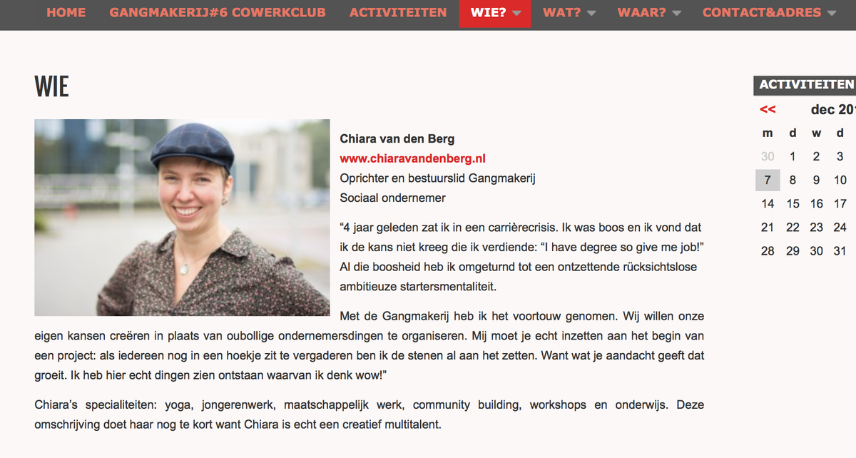 Mooie foto &amp; leuke tekst op jouw site net als <a href="/Gangmakerij/">Gangmakerij</a>? bit.ly/1XOY9ON Kijk op diepgangjournalist.nl