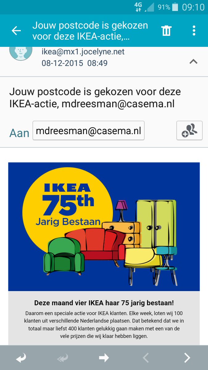 Meldreesman's tweet photo. @IKEANederland krijg steeds nep mail https://t.co/UyHXC5xvSf