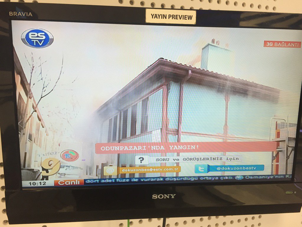 Odunpazari bölgesinde yangın var. Ayrıntılar canlı yayında şu an  Es TV de