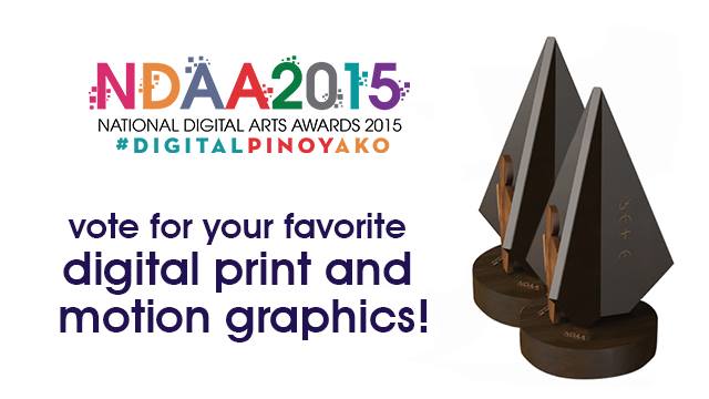 NDAAPhilippines's tweet photo. Vote now for your favorite digital print and motion graphics! Log on to https://t.co/iEuWAqimre

#NDAA2015 https://t.co/Dm9XMLnARc