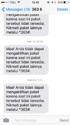 dmsrinoldi's tweet photo. @Telkomsel ini knp ya? Pdhl pulsanya cukup https://t.co/UCSdA8mtMU