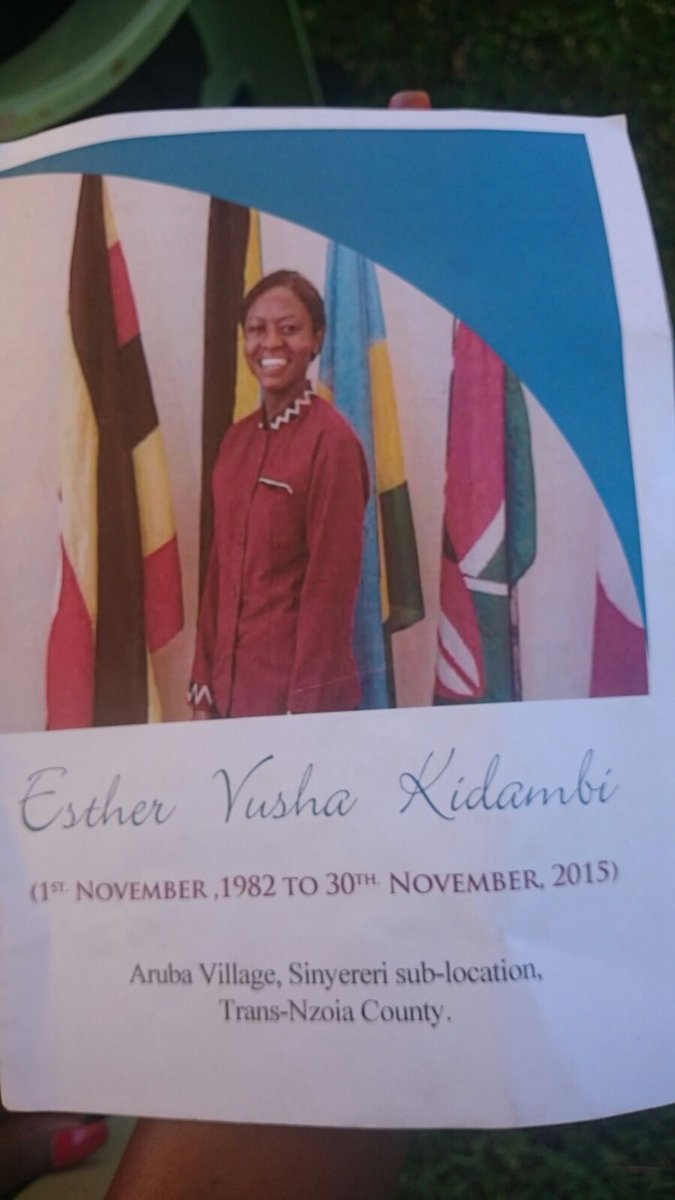 StrathU's tweet image. Family, friends &amp;amp; colleagues have gathered at the Kidambis farm in Kitale to bid Esther goodbye 

#RIPEstherKidambi