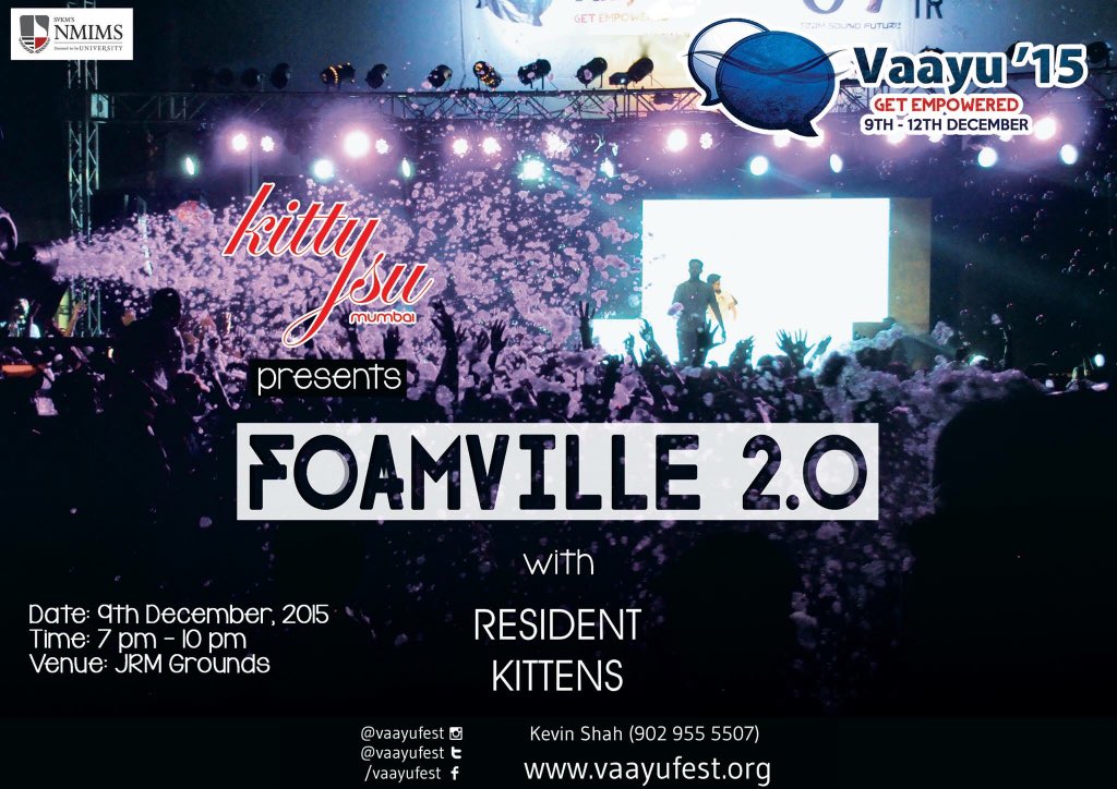 KittySuIndia's tweet image. #ResidentKitten Pritam J will be part of the @VaayuFest !! 
7:00-10:00PM at #NMIMS #mumbai #vaayu15 #collegefest