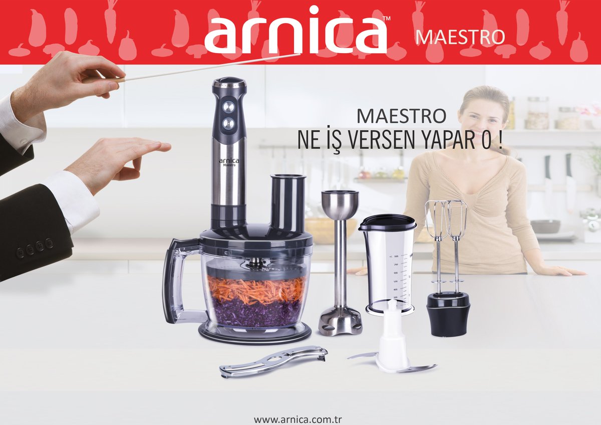 Mutfakta yardımcı şef 'iniz Arnica Maestro ne iş versen yapar o !
#arnicamaestro #mutfakrobotu #arnicambenim #arnica