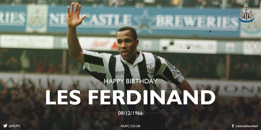  pass on my happy birthday hugs to the legend that is Les Ferdinand !! Love that guy since I was a kid!  