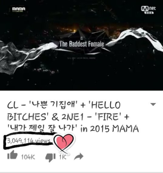 ForeverWithDara's tweet photo. Wowo! 2NE1 #MAMA2015 performance already 3 Mil view! The thirst is real! ^_^ https://t.co/r8q65SOZbE