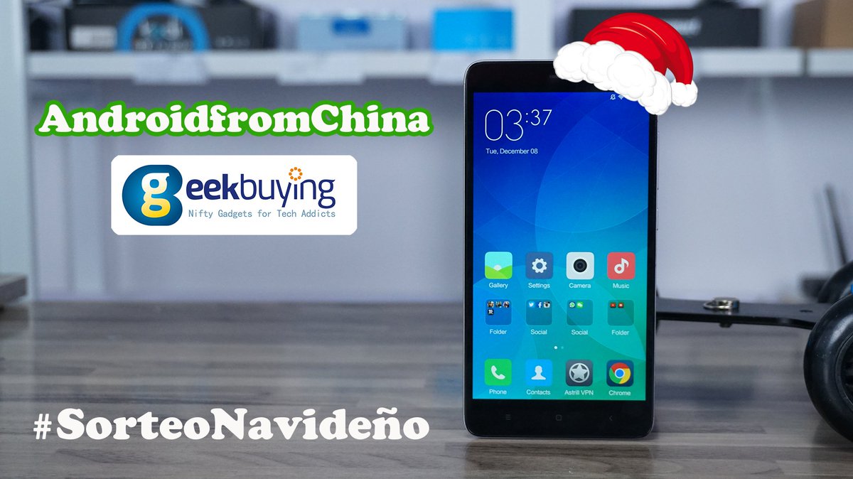 Participo en el #SorteoNavideño que organizan <a href="/GeekBuyingSpain/">GeekBuyingSpain</a> y <a href="/AndroidFrmChina/">AndroidFromChina</a> del Xiaomi RedmiNote 3! RT+Follow!