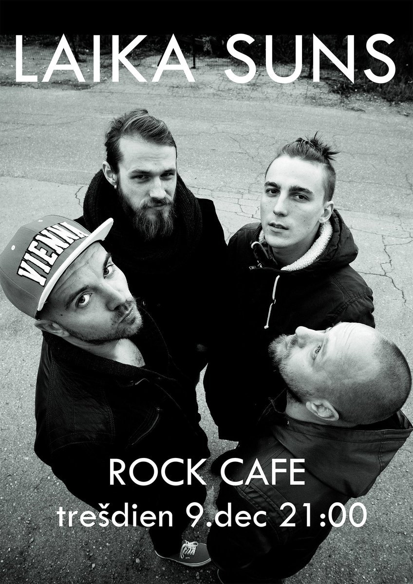 <a href="/LaikaSuns/">Laika Suns</a> jau rīt koncertā Rokkafejnīcā, sāksim laicīgi 21:00, tā kā ierodies laicīgi. Biļetes @BilesuParadize