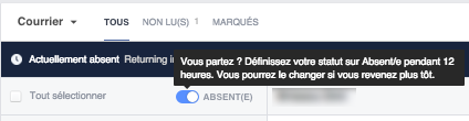 jjsiro's tweet photo. Autre nouveauté pour les #fanpages : activer le statut "absent" jusqu'à 12 heures #tweetprecedent #CM #Facebook https://t.co/MUVft9j20D