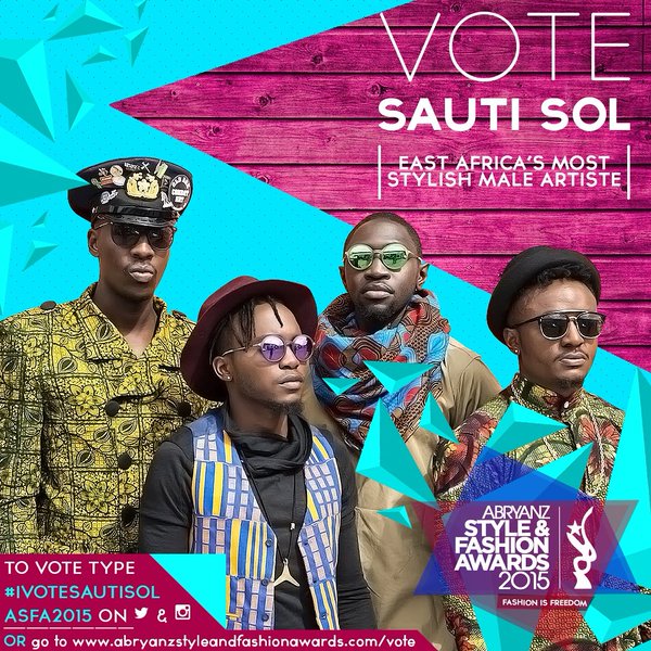 Mdundomusic's tweet image. Team #SolGeneration Vote @SautiSol as 'East Africa's Stylish Male Artistes' &amp;gt;type the hashtag #IVoteSautiSolASFA2015