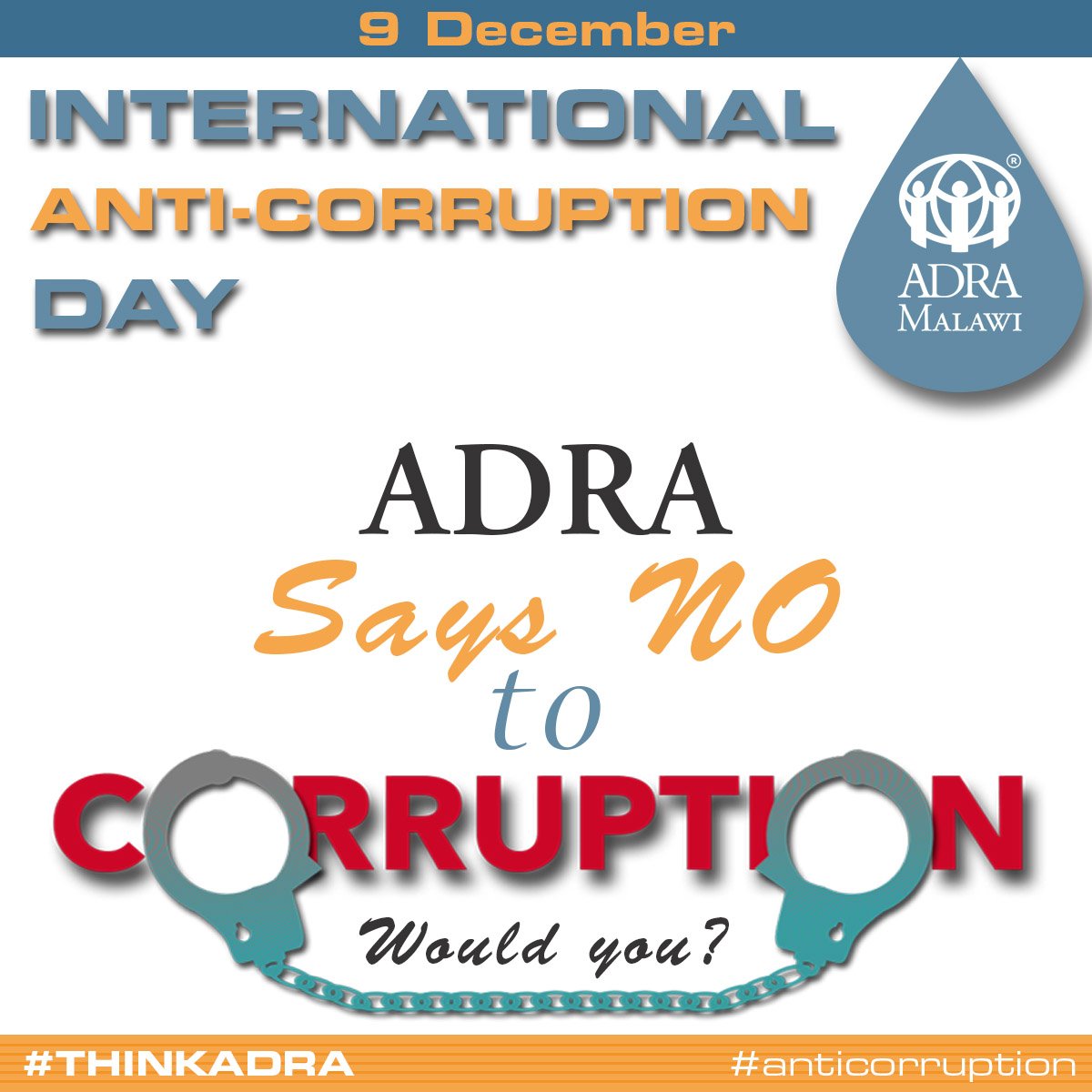 adramalawi's tweet photo. Tomorrow, 9 December, is International Anti-Corruption Day. Let us start fighting corruption TODAY. https://t.co/Nay0GX72OG