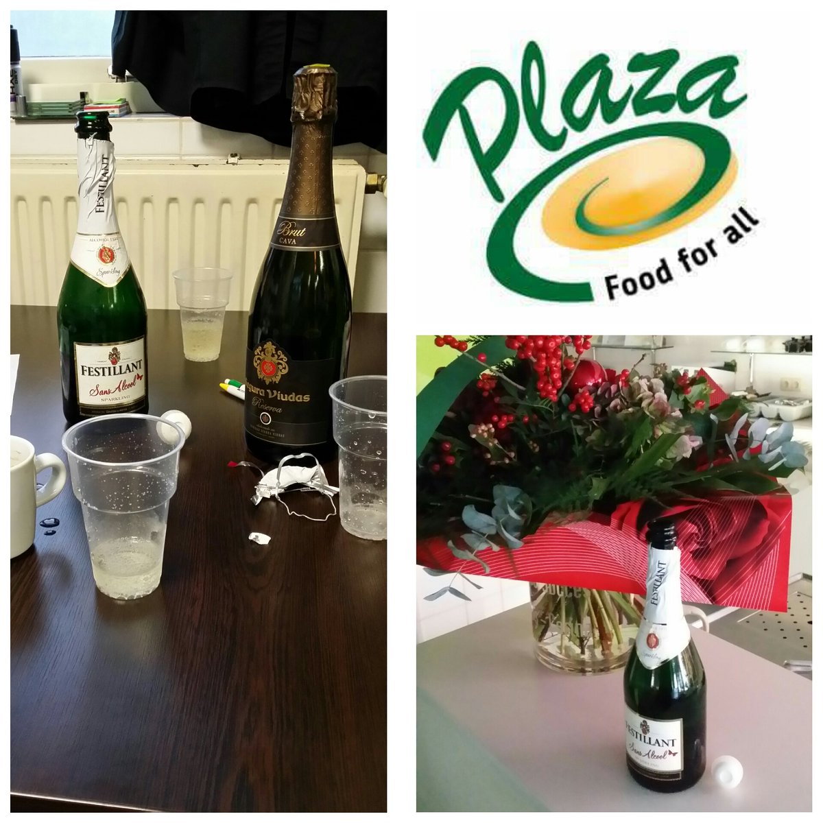 Champagne was niet zonder reden, vanmorgen is de samenwerking met formule #plazafoodforall bevestigd per 1 jan.2016!