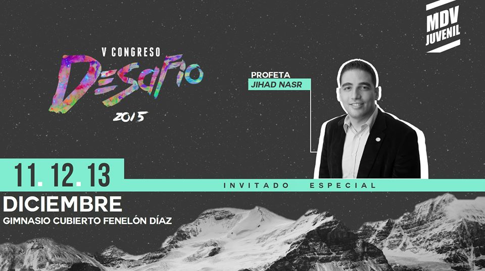 MDVJuvenil's tweet photo. El profeta @ProfetaJihad Será uno de nuestros conferencistas #VCongreso #Desafío2015 https://t.co/86MsBYM3lv