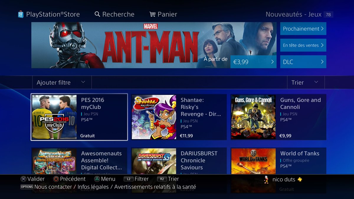 PES 2016 My Club gratuit sur le psn profitez en #PS4share