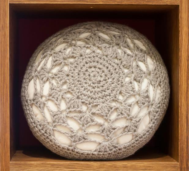 GsmithsCentre's tweet photo. The item behind door No.8, a beautiful hand crocheted cushion by @RoseSharpJones was revealed today by @vanillainkUK https://t.co/zLl5UiTblx