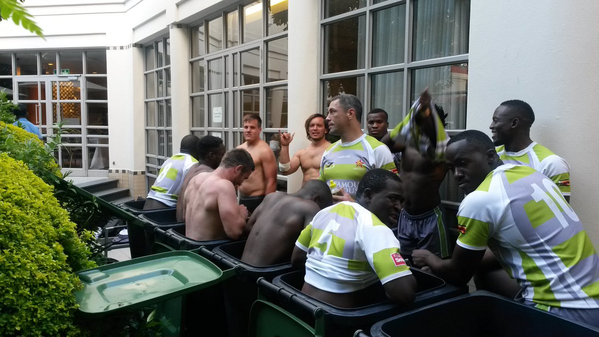 <a href="/zimsevens/">Zimbabwe 7's Rugby</a> recovery after a good first day of preps for <a href="/CapeTown7s/">HSBC SVNS Cape Town</a>. Boys worked hard today! Amazing venue!