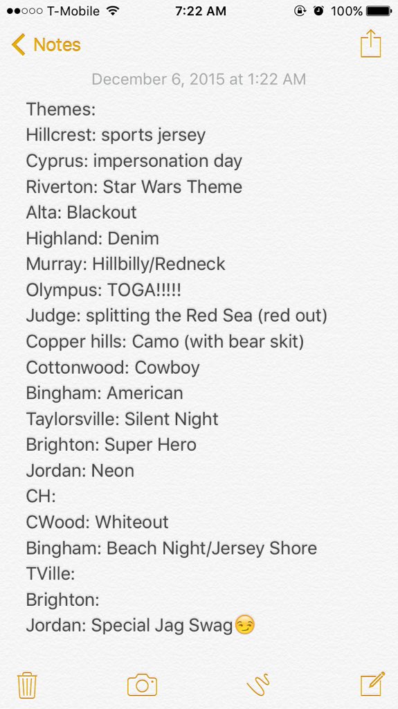 WJStudentsecton's tweet photo. THESE ARE THE THEMES FOR THE GAMES!!! SPREAD THE WORD. SPREAD THE PICTURE. ANY COMMENTS QUESTIONS OR IDEAS DM US https://t.co/pJncK67ZLc