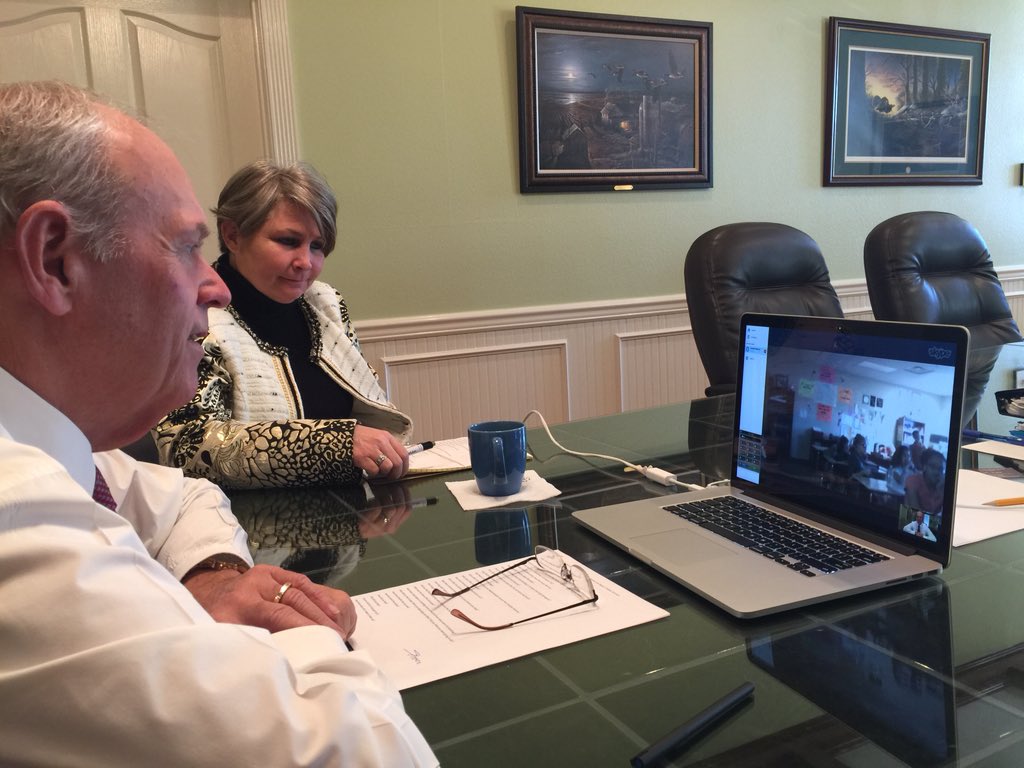 This morning, Mayor Drennan spoke with 6th grade students in Florida via Skype about Katrina and recovery efforts.