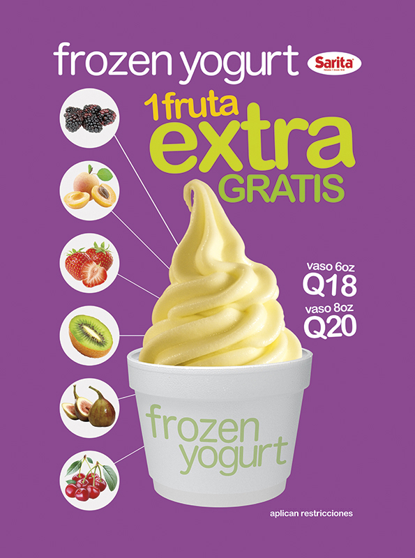 MetrocentroGT's tweet photo. ¡Ven a probar el frozen yogurt de Sarita y obtén 1 fruta extra gratis! https://t.co/br13HWcDrG