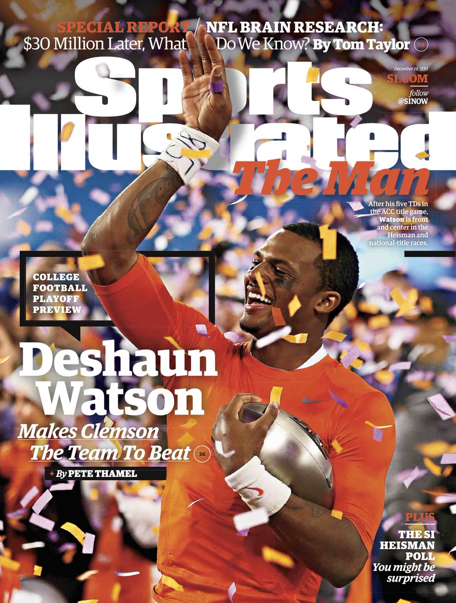 ClemsonFB's tweet image. Another @SInow cover for 4️⃣ and #Clemson… 

on.si.com/1Ng06JR

🐅 What a time to be a Tiger! 🐾